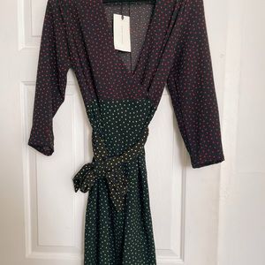 Zara Polka Dot Wrap Dress